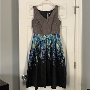 Striped and floral dress